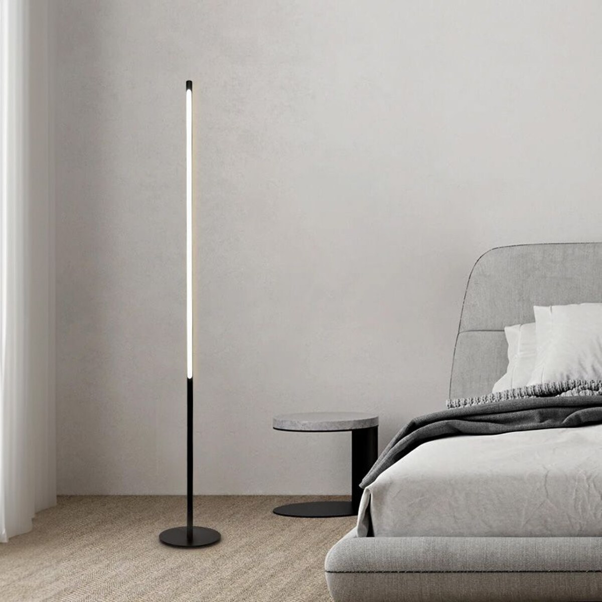 Lampa Podłogowa Led App1415-F Led Czarny, Metal