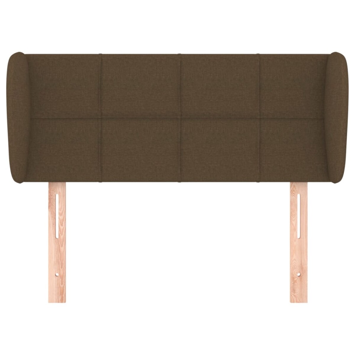 vidaXL Zagłówek uszak, ciemnobrązowy, 83x23x78/88 cm, tkanina