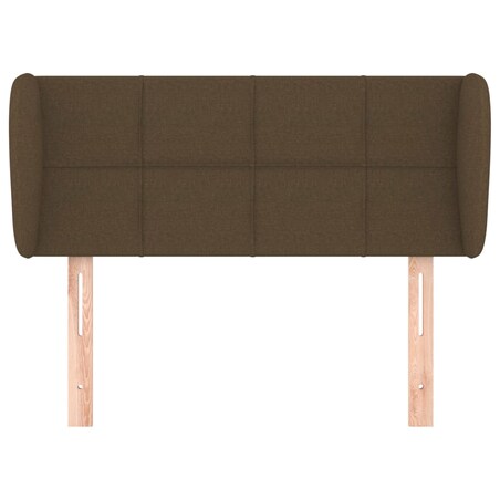 vidaXL Zagłówek uszak, ciemnobrązowy, 83x23x78/88 cm, tkanina