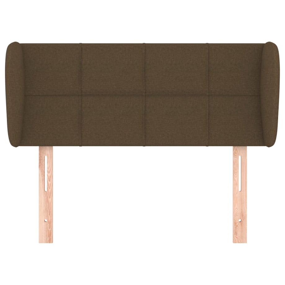 vidaXL Zagłówek uszak, ciemnobrązowy, 83x23x78/88 cm, tkanina