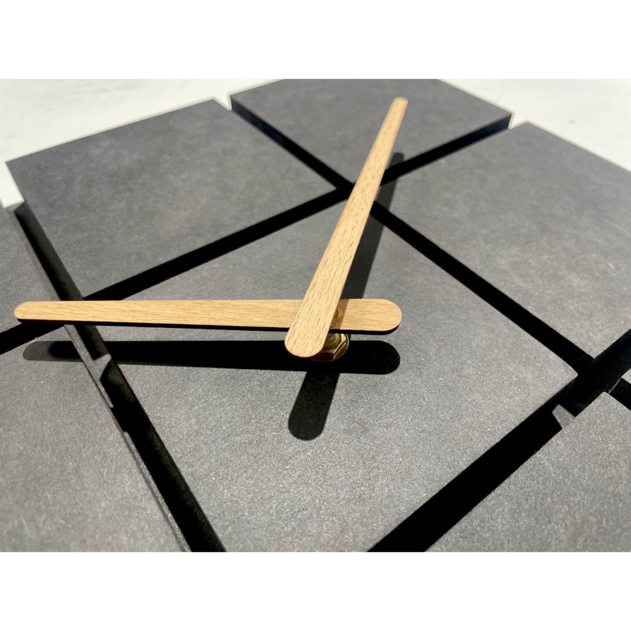 Zegar ścienny drewniany Harmony 30cm czarny