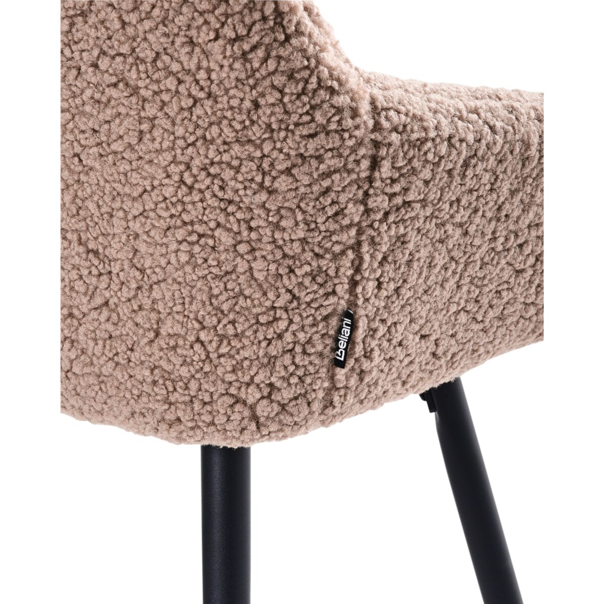 Zestaw 2 krzeseł barowych CASMALIA Boucle Beżowoszary