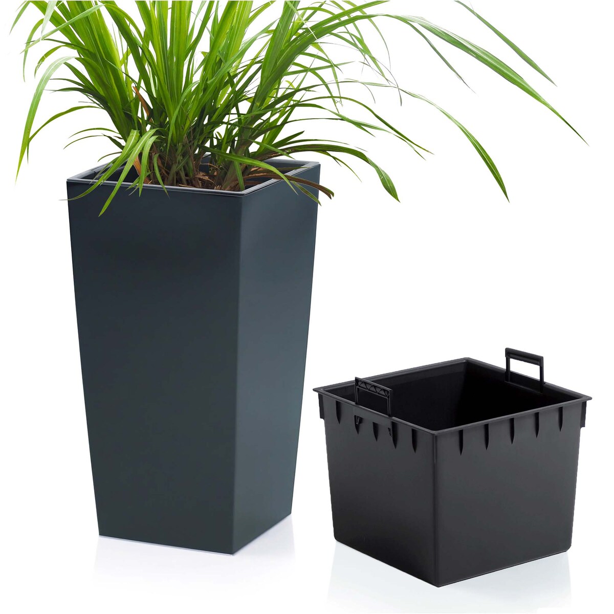 Doniczka Donica Ogrodowa Duża Kwadratowa Urbi Square + Wkład 61 Cm