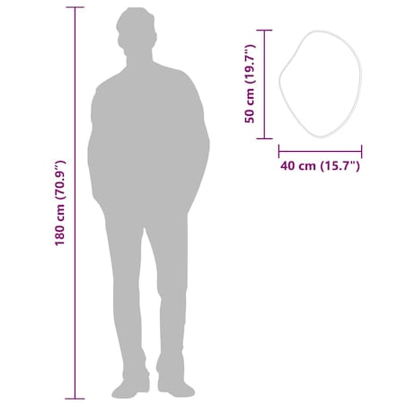 vidaXL Lustro ścienne, złote, 50x40 cm