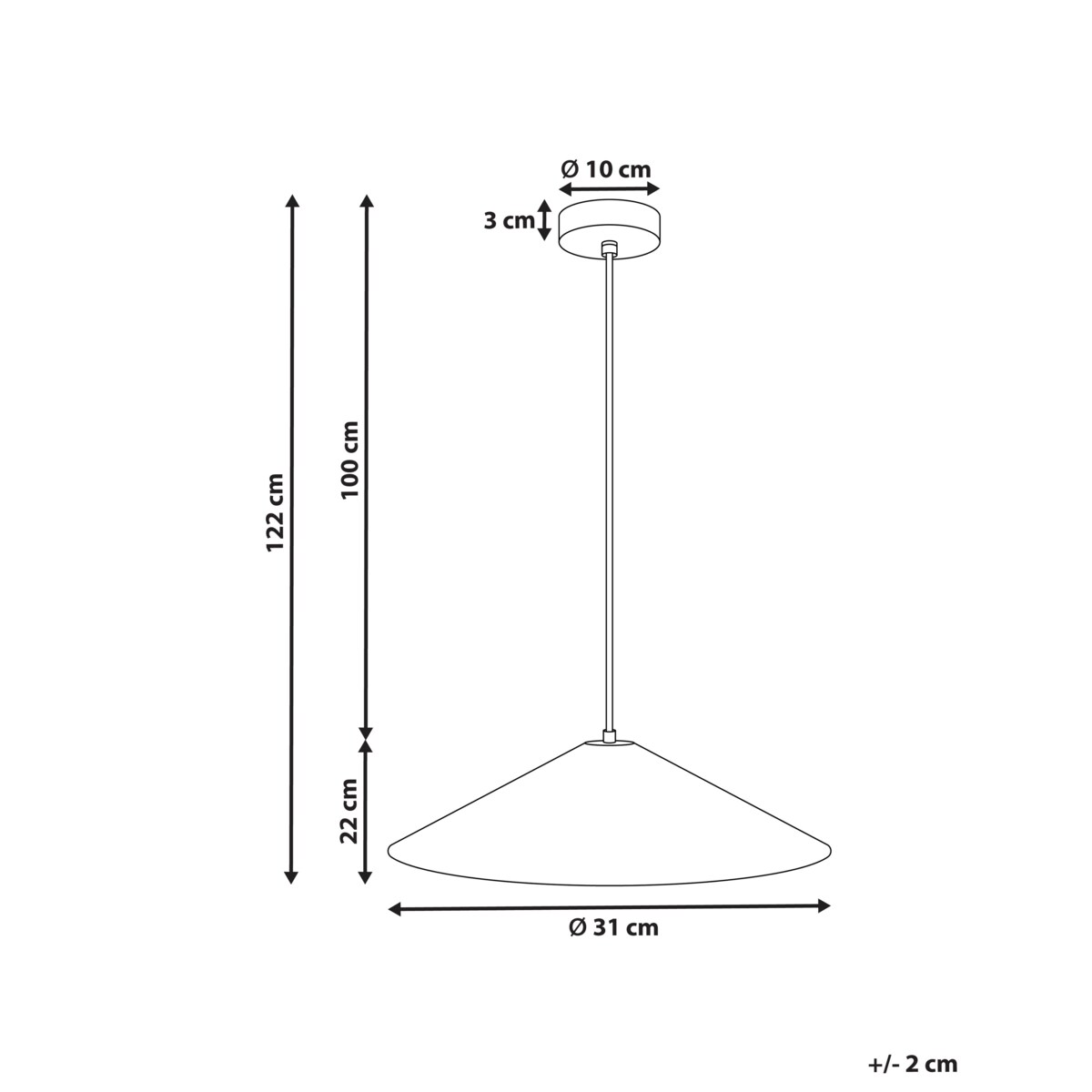 Lampa wisząca PORONGOS Papier-mâché Biały