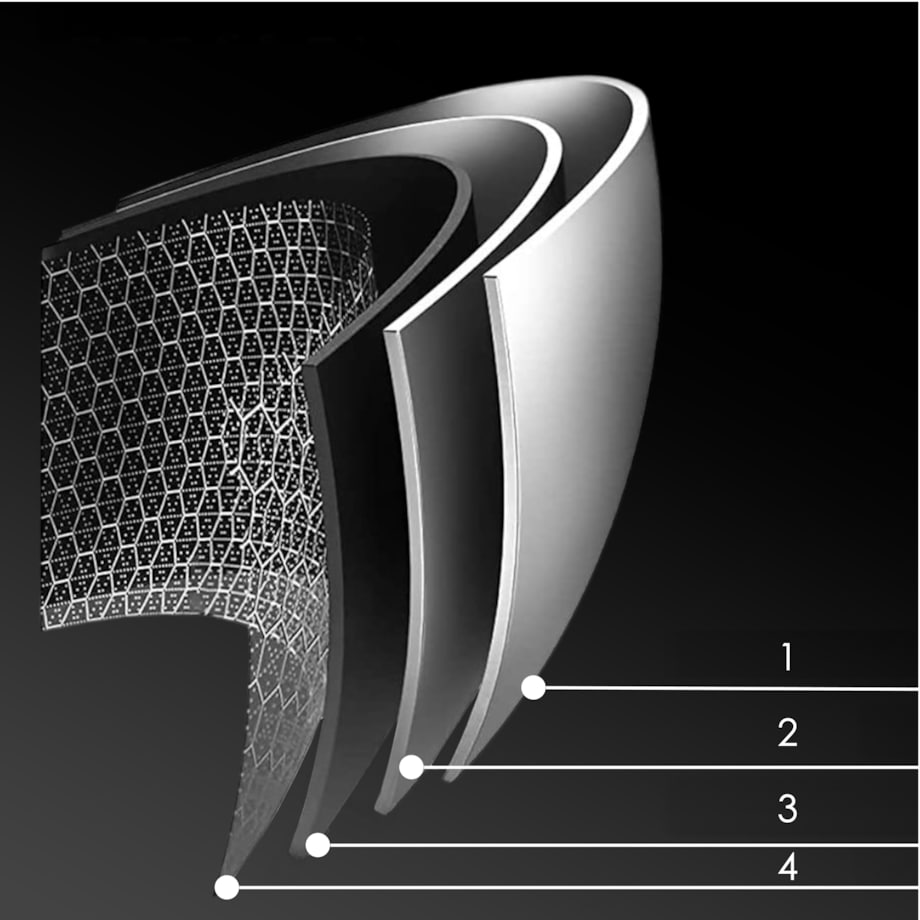 Profesjonalna patelnia ceramiczna Kanso 24 cm z pokrywką Plaster miodu Na indukcje Na gaz Nierdzewna