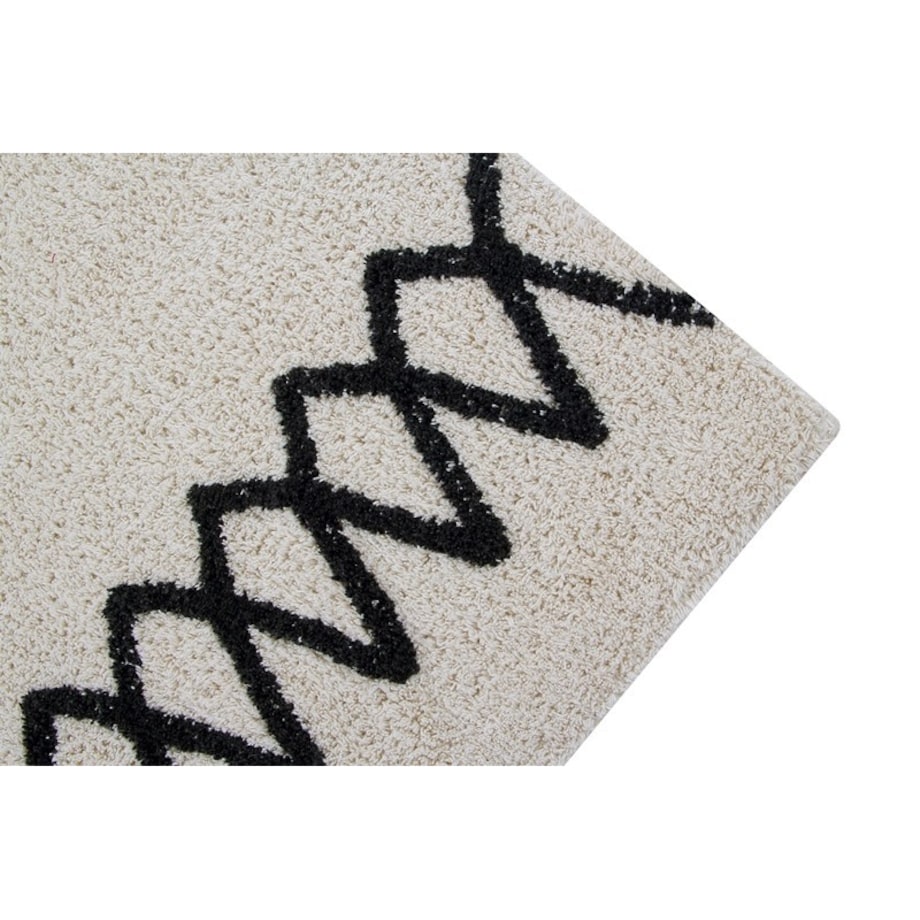 Dywan Bawełniany Atlas Natural Black 120x160 cm Lorena Canals