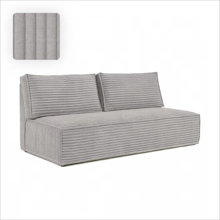 Kanapa Rozkładana z Funkcją Spania Sofa Dwuosobowa Do Salon Szara MAVIA