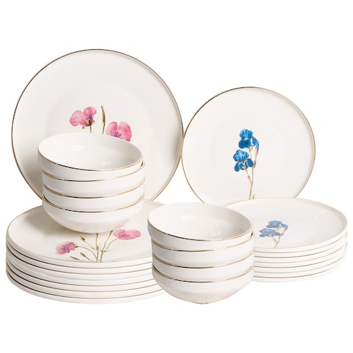 Zastawa stołowa 24-częściowa HYSSOP Porcelana Biały