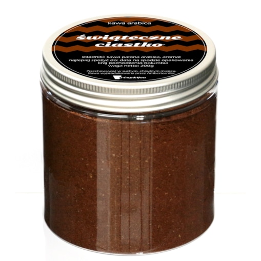 Kawa aromatyzowana smak ŚWIĄTECZNE CIASTKO mielona ARABICA PREMIUM 200g na prezent upominek dla kobiety mężczyzny faceta mamy taty żony męża