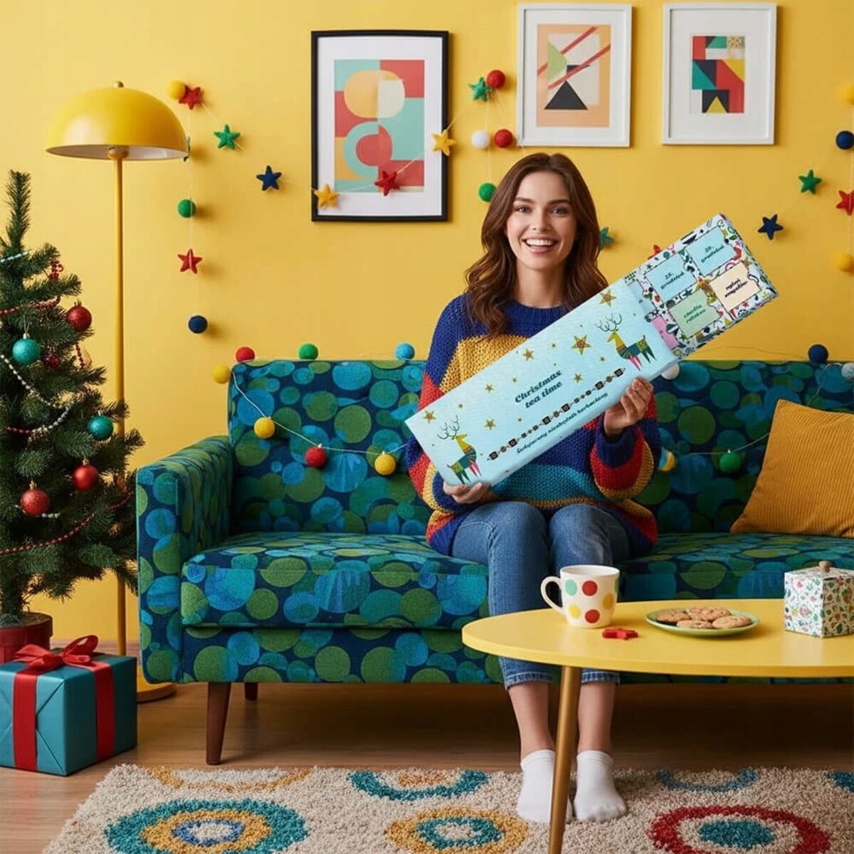 ŚWIĄTECZNY NIEZBĘDNIK HERBACIANY Z ZAPARZACZEM KAWĄ WOSKAMI SOJOWYMI - PREZENT UPOMINEK NA MIKOŁAJA ŚWIĘTA GWIAZDKĘ BOŻE NARODZENIE POD CHOINKĘ DLA KOBIETY FACETA