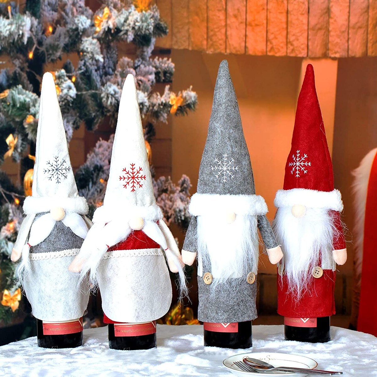 Pokrowiec Świąteczny na butelkę Mikołaj KF320