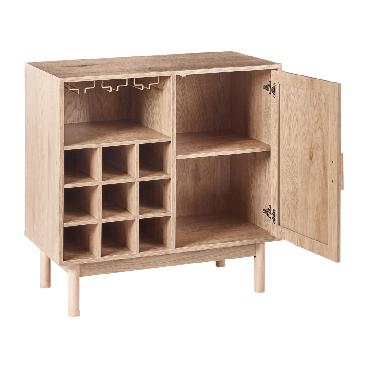 Szafka z półką na wino COSTELLO Jasnobrązowy