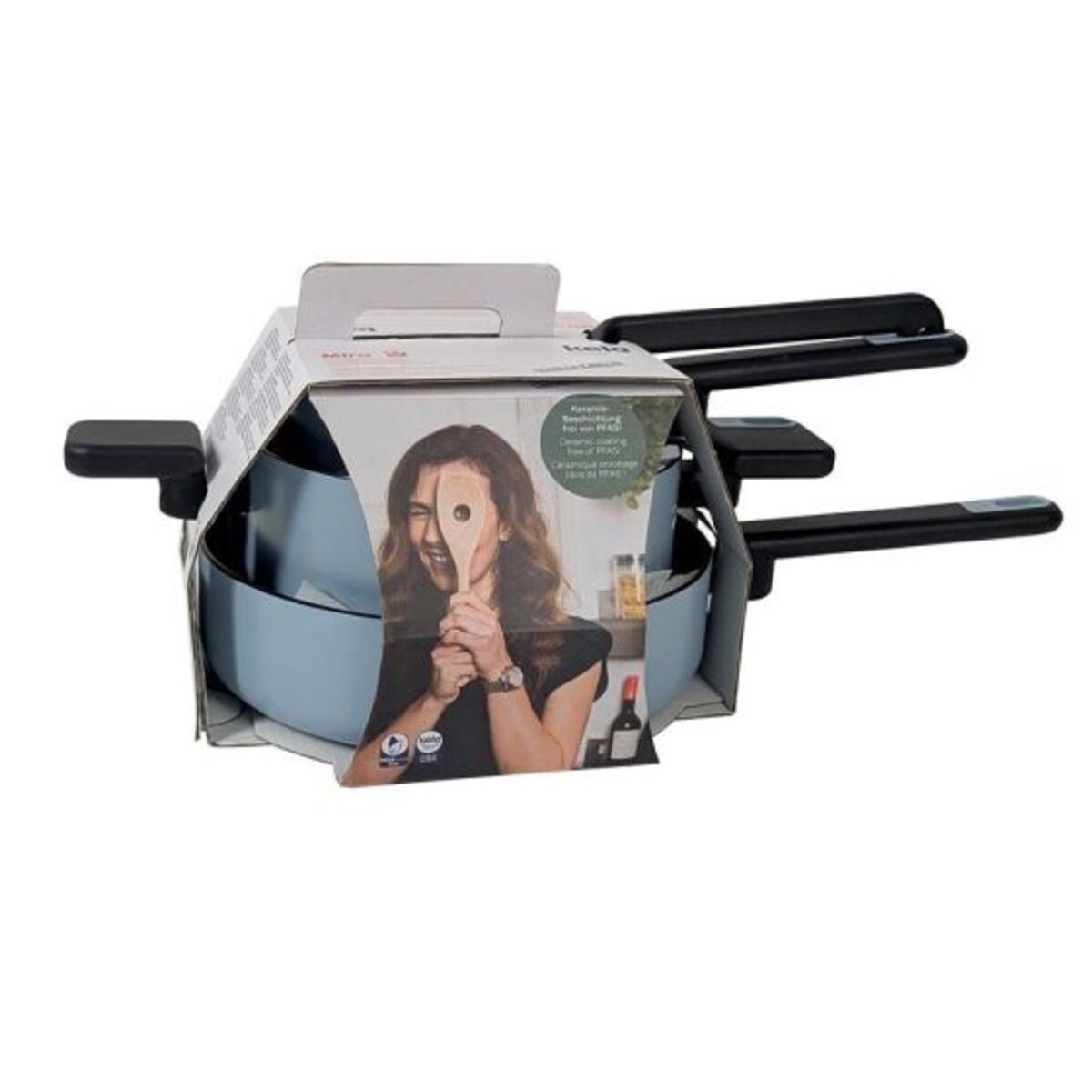 Zestaw naczyń (szaroniebieski) Mira Kela