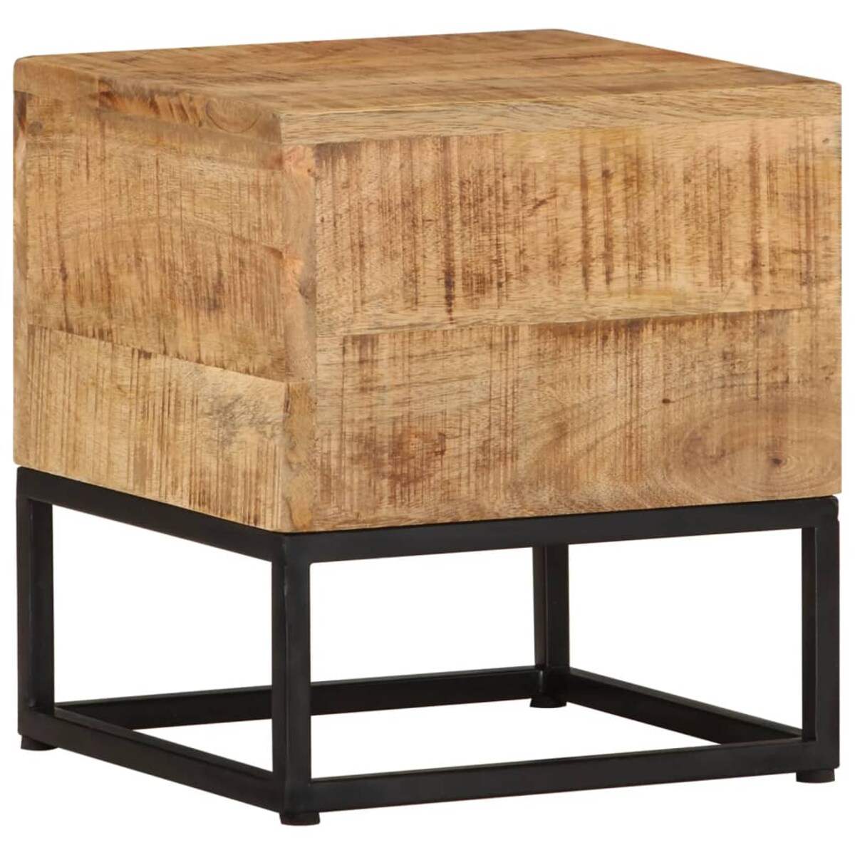 vidaXL Stolik boczny, 30x30x33 cm, surowe drewno mango