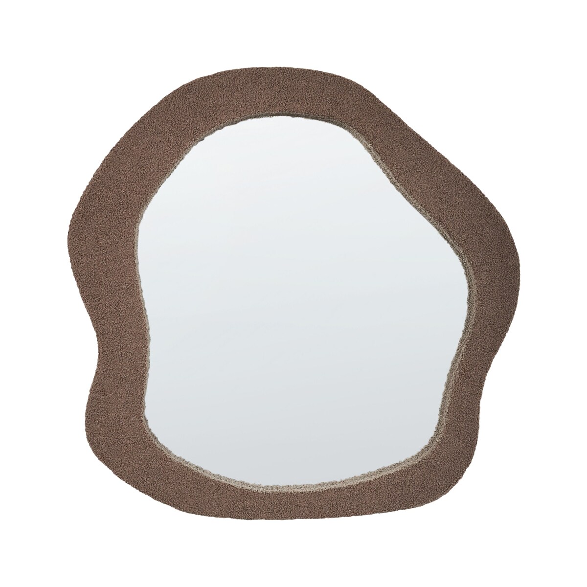 Lustro ścienne boucle 79 x 80 cm brązowe BLISMES