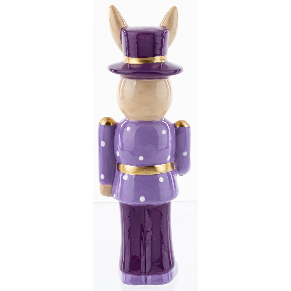 Dekoracja - kolorowy królik 19,5x6,5x5,5 cm ORECCHIO small - granatowy mundur