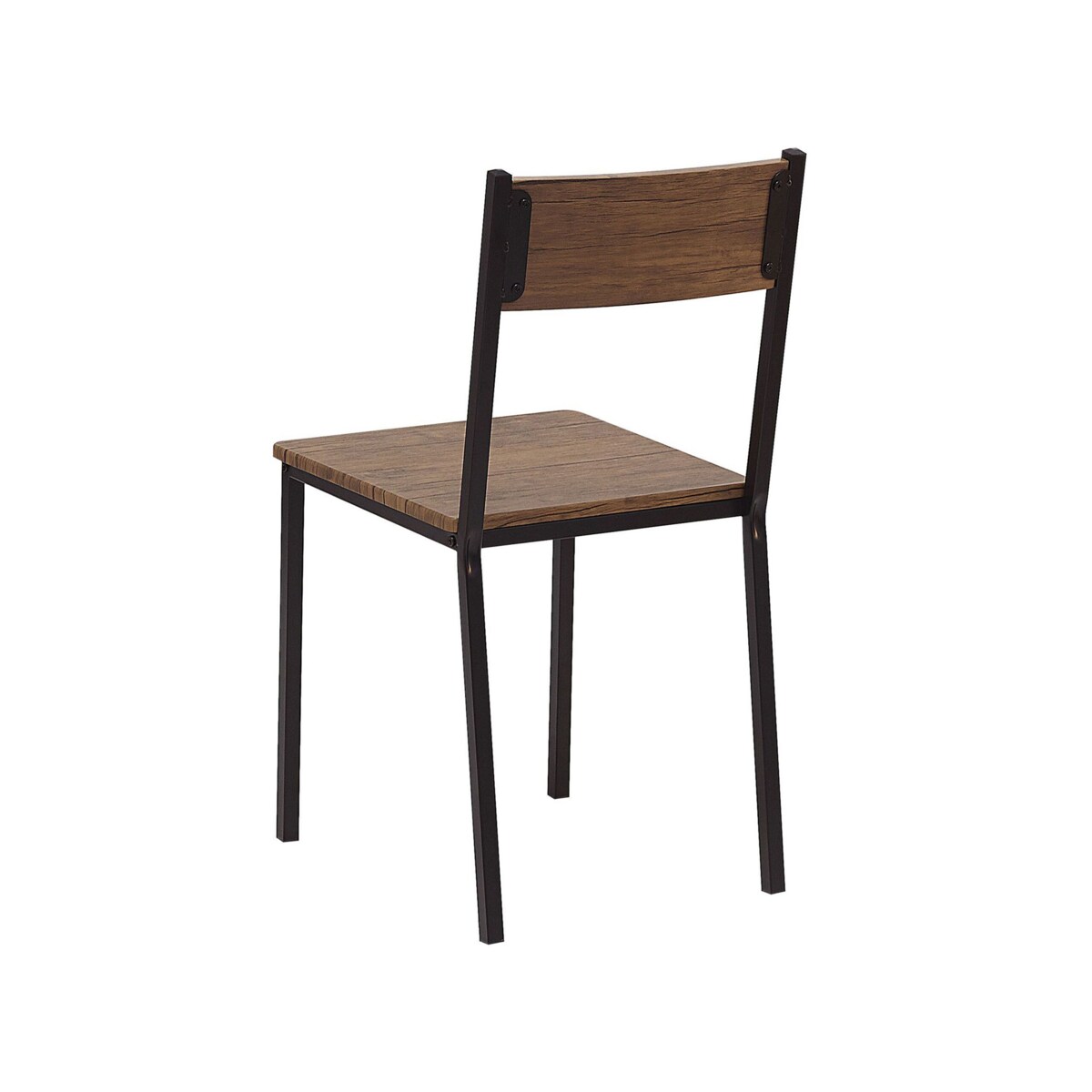 Zestaw do jadalni stół i 4 krzesła ciemne drewno z czarnym HAMRY