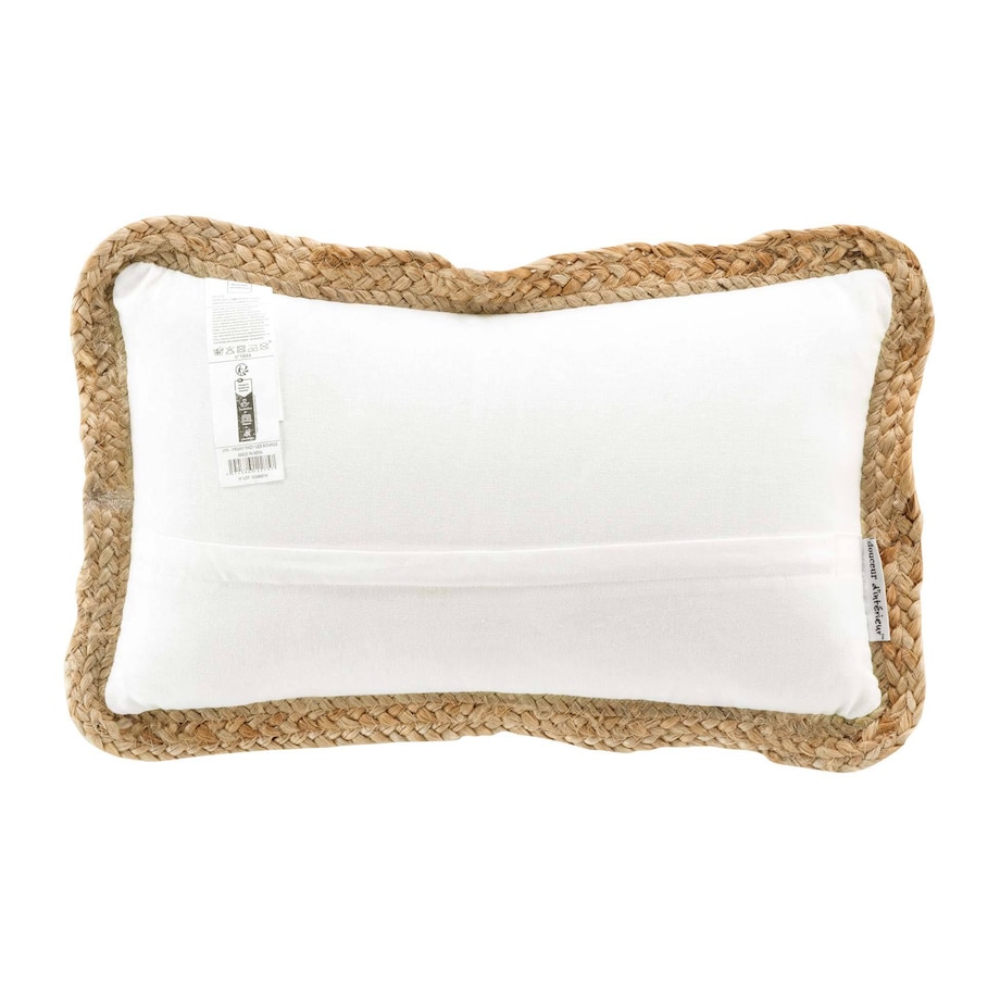 Poduszka dekoracyjna z jutową lamówką, 30 x 50 cm