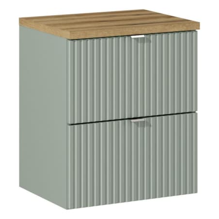 Szafka pod umywalkę 50 cm z blatem - Z szufladami - Reed Green