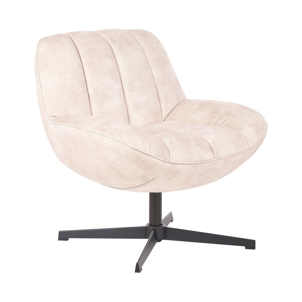 Krzesło z podnóżkiem Beżowy LIA