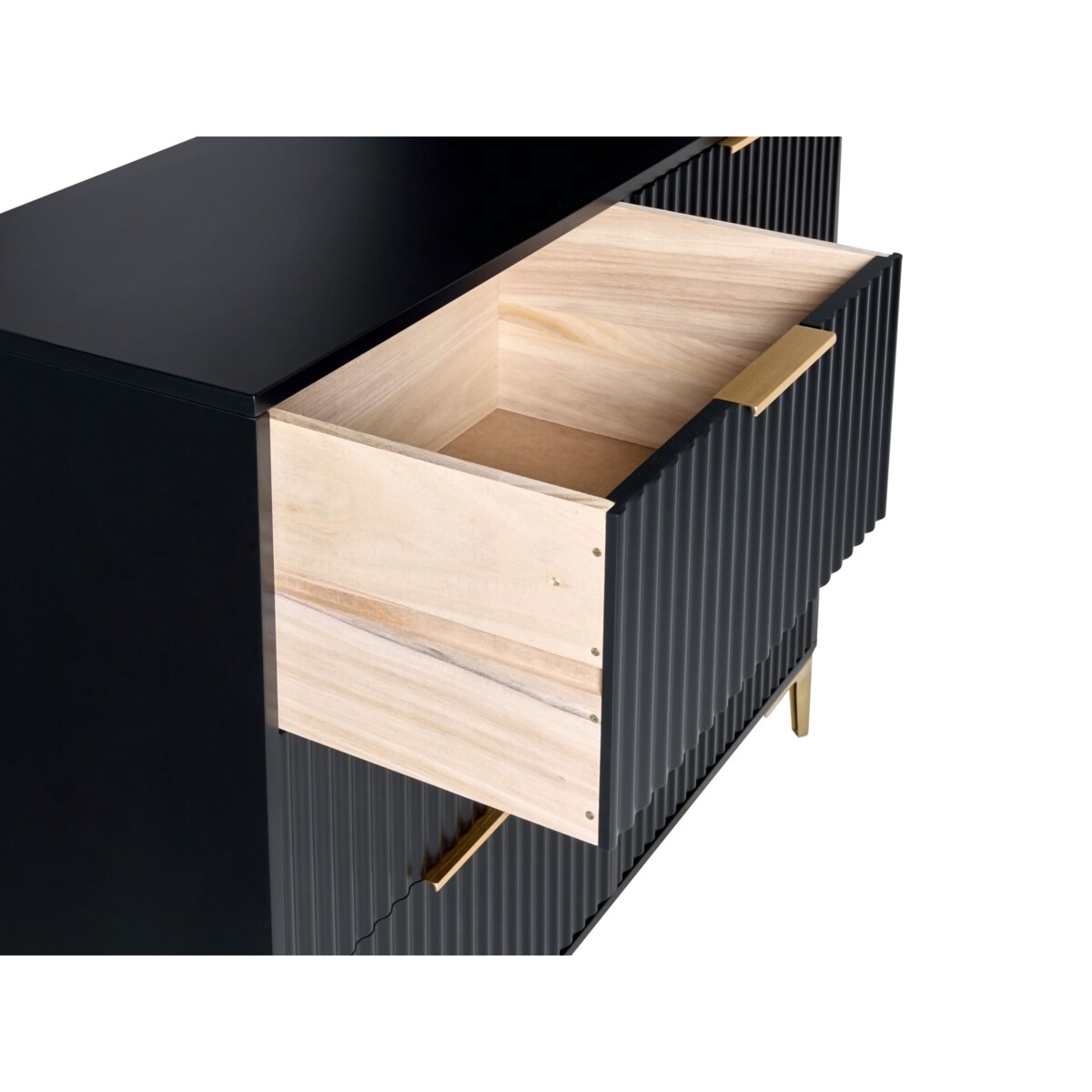 Komoda 6 szuflad WALCOTT Czarny