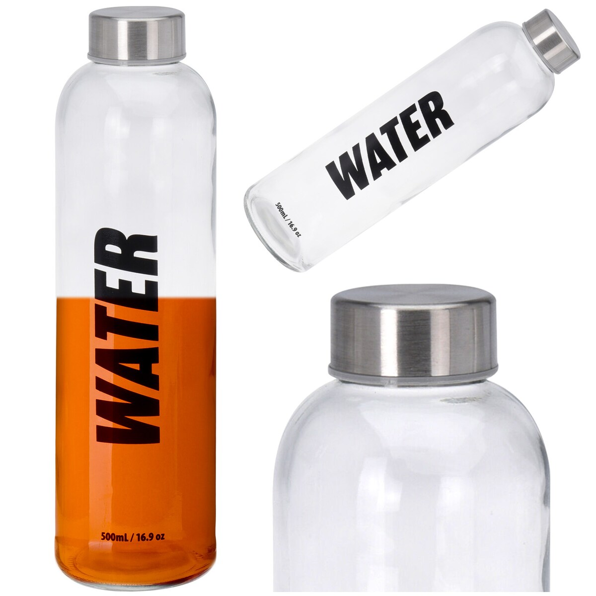 Szklana Butelka Na Wodę 750 Ml Napoje Sok Zakręcana Na Lato