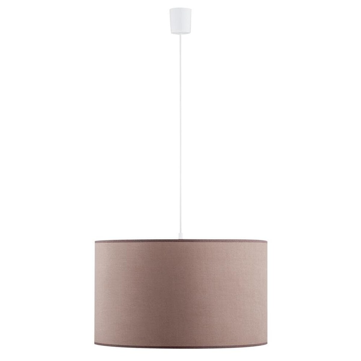 Okrągła lampa wisząca do sypialni Rondo 3466 TK Lighting tkanina cappuccino