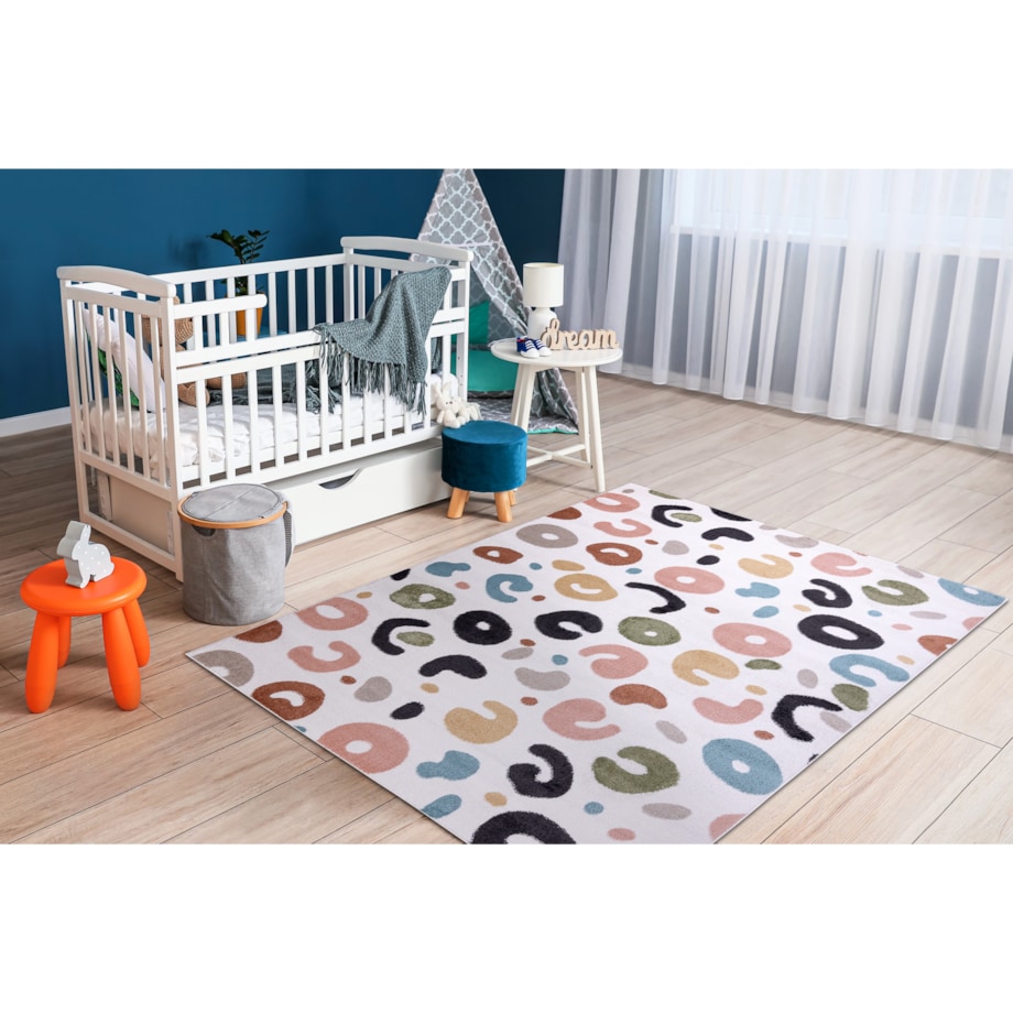 Dywan FUN Spots dla dzieci, plamki krem 120x170 cm