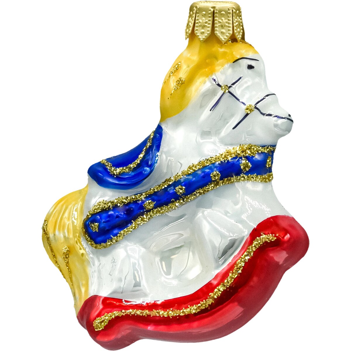 Bombka choinkowa szklana: Koń na biegunach