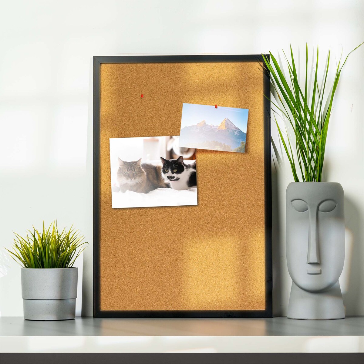 Tablica Korkowa Mała 40X60 Cm W Drewnianej Ramie Czarna