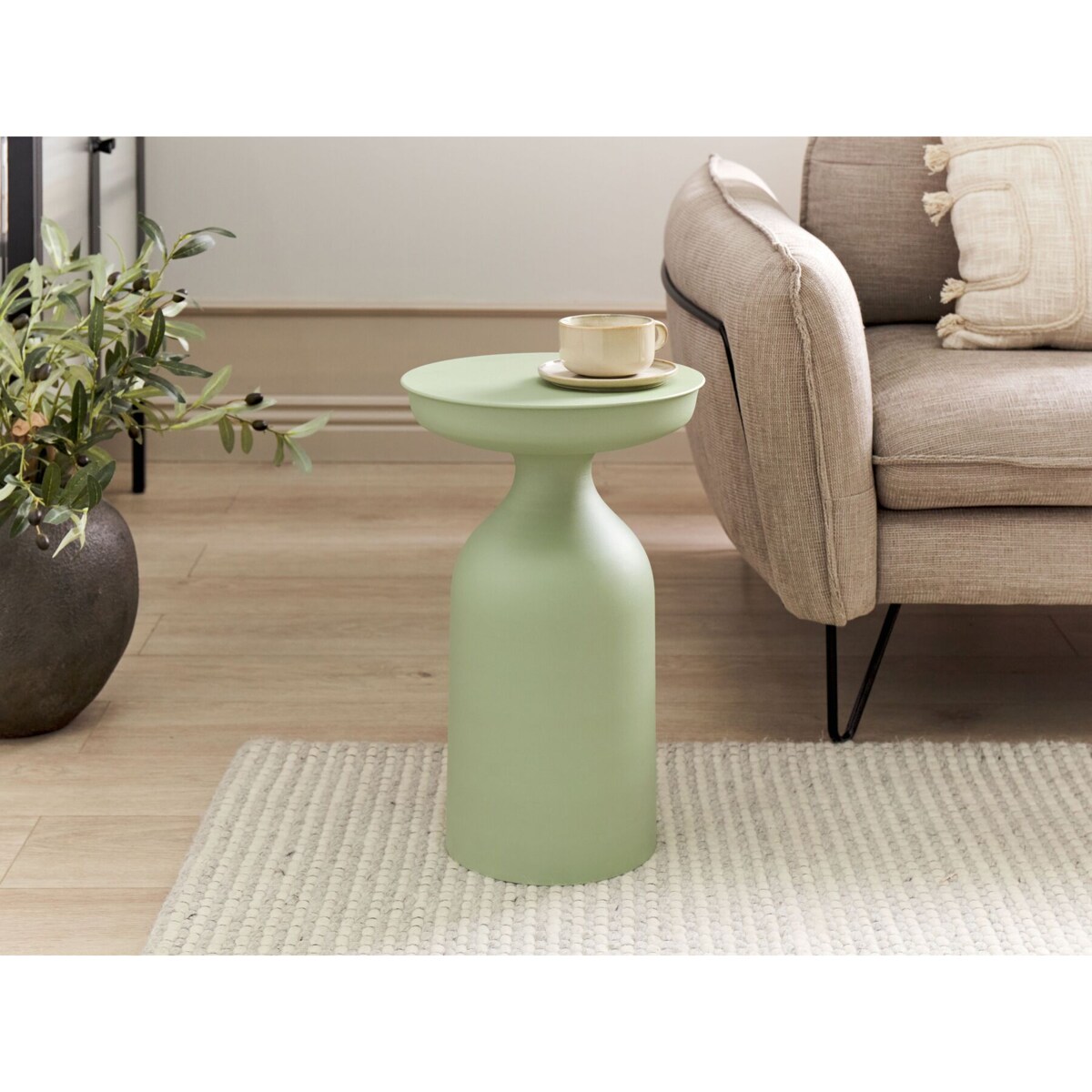 Stolik pomocniczy TENJO Metal Jasnozielony