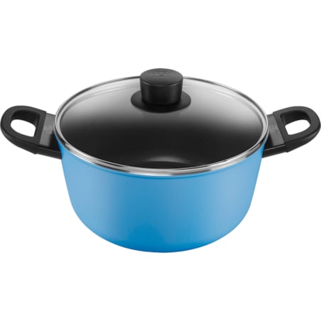 BALLARINI CAPRERA Garnek 2H z pokrywką 24 cm niebieski