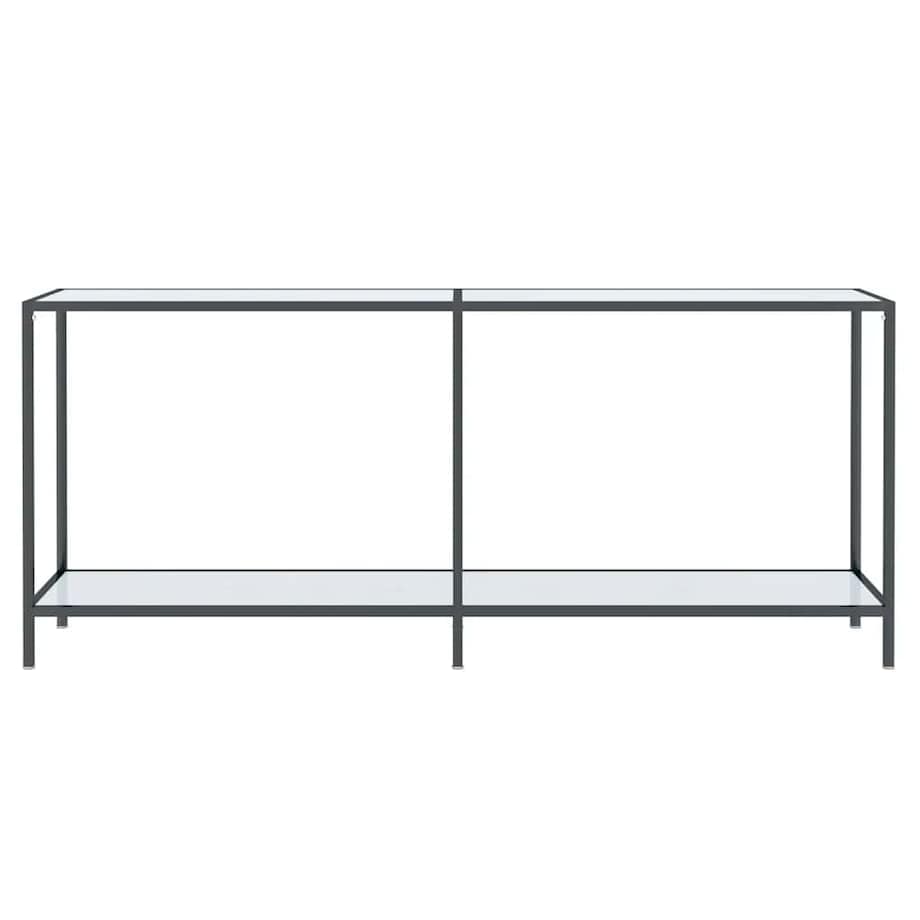vidaXL Stolik konsolowy, biały, 180x35x75,5 cm, szkło hartowane