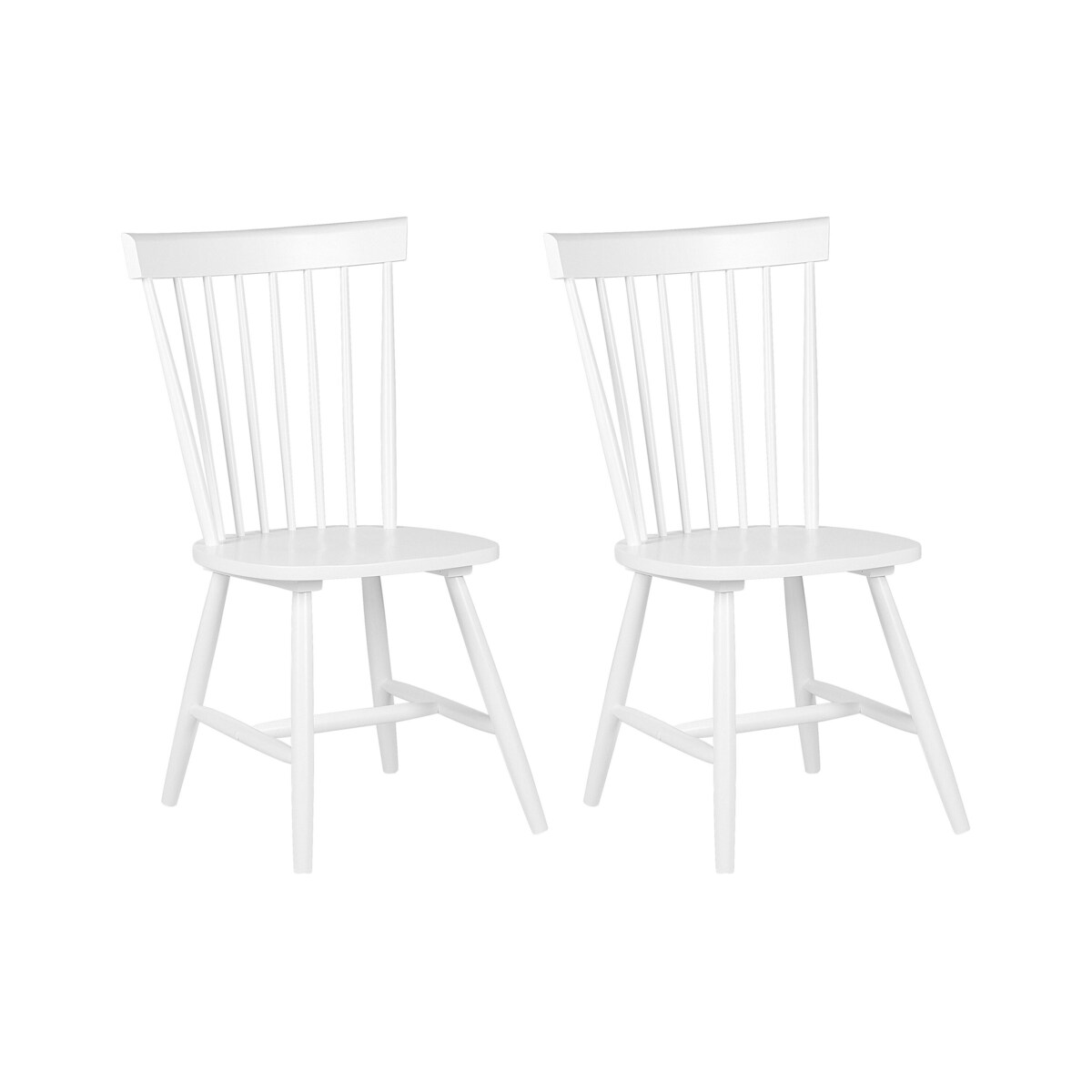 Zestaw 2 krzeseł do jadalni BURGES Drewno Biały