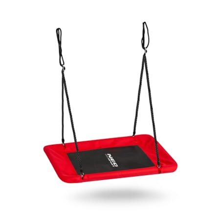 Huśtawka ogrodowa Neo-Sport bocianie gniazdo fotel wiszący 110x70 cm czarno-czerwona