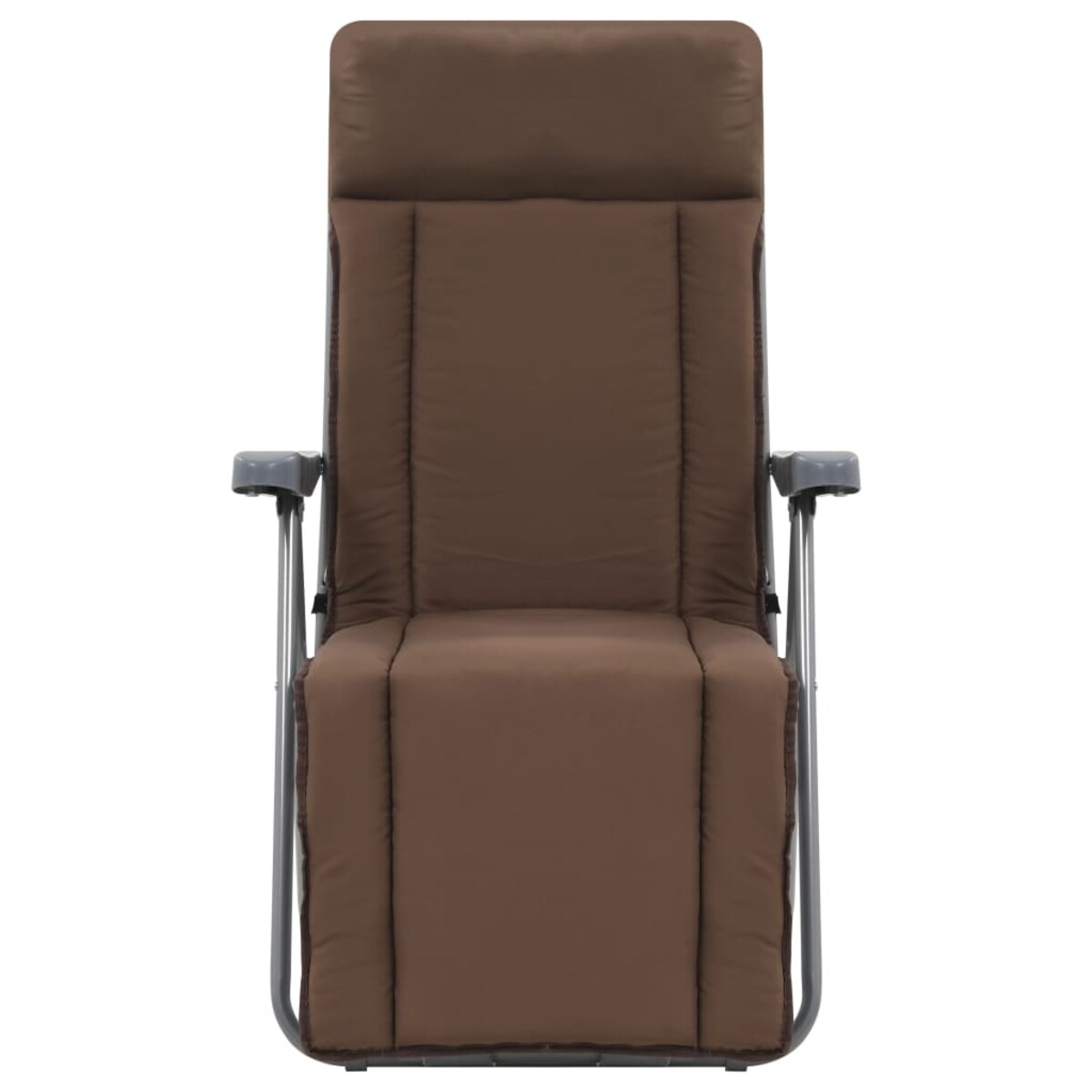 vidaXL Składane krzesła ogrodowe z poduszkami, 2 szt., brązowe