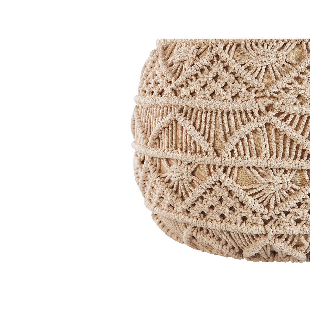 Puf ⌀ 40 cm beżowy KAYSERI