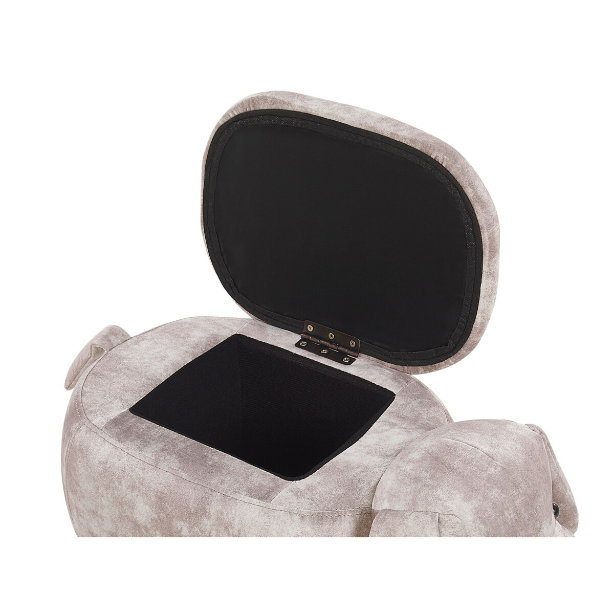 Pufa zwierzak ze schowkiem welurowa beżowa DOGGY