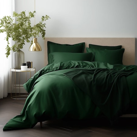 Poszewka satynowa 40x40 kolor butelkowa zieleń