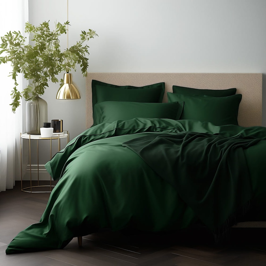 Poszewka satynowa 40x40 kolor butelkowa zieleń
