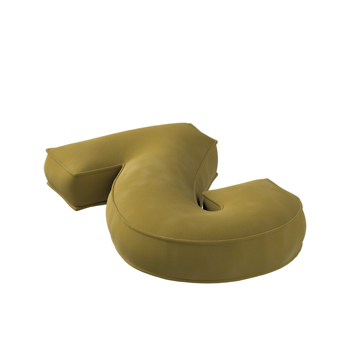 Poduszka Cyferka 2, oliwkowy zielony, 25 x 40 cm, Posh Velvet