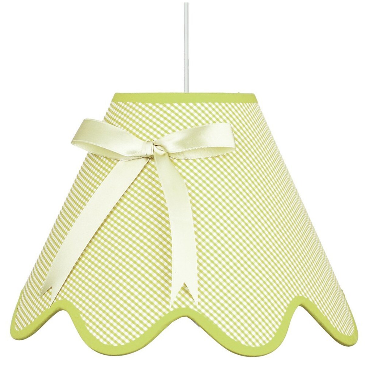 Lampa wisząca Candellux LOLA 31-14566 z abażurem i kokardą do pokoju dziecka