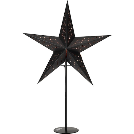 Lampka świąteczna papierowa gwiazdka LED 45x36 cm STELLA czarna
