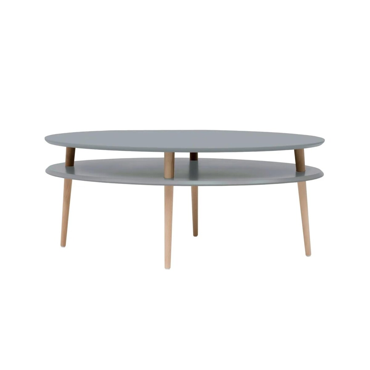 Ława owalna OVO HIGH 110x70 ciemnoszara