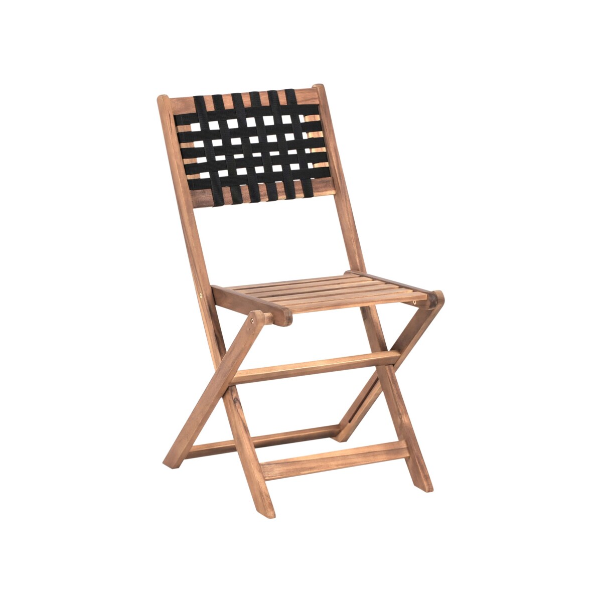 Zestaw mebli balkonowych CONIOLO Drewno akacjowe Brązowy/ czarny