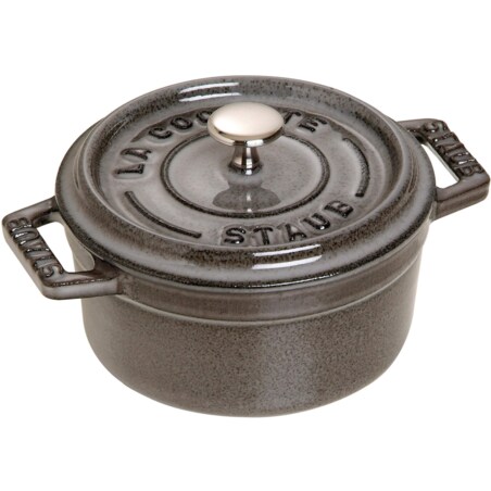 Mini garnek żeliwny okrągły Staub - 250 ml, Grafitowy