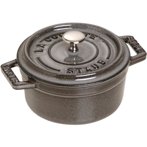Mini garnek żeliwny okrągły Staub - 250 ml, Grafitowy