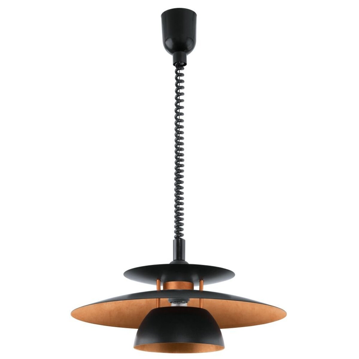 Lampa Wisząca BRENDA Czarna Miedziana Regulowana Eglo