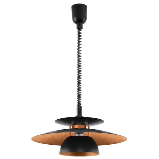 Lampa Wisząca BRENDA Czarna Miedziana Regulowana Eglo